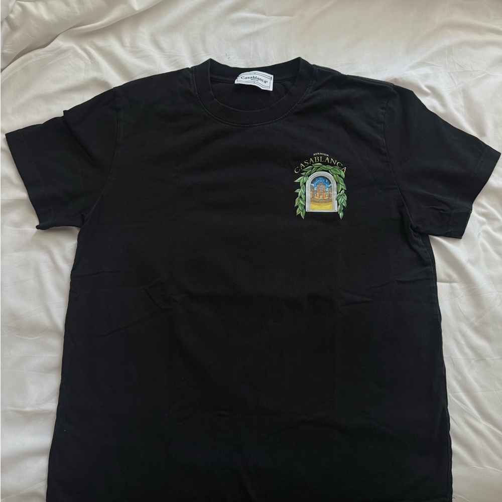 Casablanca Black Crewneck Tee - Casablanca Tennis Club Label